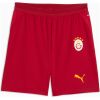 Mens Galatasaray Home Shorts 2026/27 crimson red shorts front view with 5-star crest and yellow Puma Cat