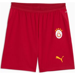 Mens Galatasaray Home Shorts 2026/27 crimson red shorts front view with 5-star crest and yellow Puma Cat