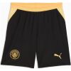Mens Manchester City Away Shorts 2026/27 black shorts front view with gold mesh waist and City crest