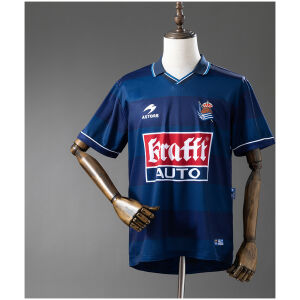 Mens Real Sociedad Retro Away Jersey 1999/00 Mens Real Sociedad Retro Away Jersey 1999/00 front view on mannequin