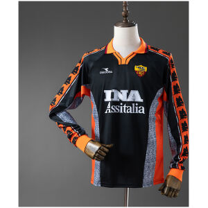 Mens Roma Retro Long Sleeve Third Jersey 1998/99 front view on mannequin