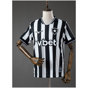 Mens Botafogo Home Jersey 2026/27 front view with black and white stripes and lone star crest