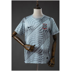 Mens Corinthians GK Grey Jersey 2026/27 Mens Corinthians GK Grey Jersey 2026/27 front view in silver grey with 3D chevron pattern and crest