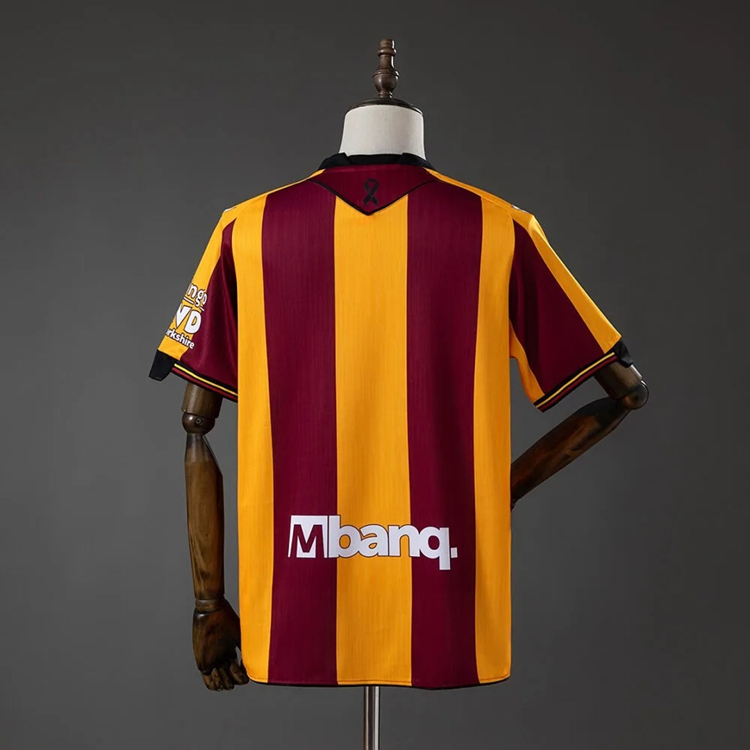 Mens Bradford City AFC Home Jersey 2026/27 Mens Bradford City AFC Home Jersey 2026/27 rear view showing authentic team styling