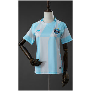 Womens Gremio Away Jersey 2026/27 Womens Gremio Away Jersey 2026/27 front view with sky blue and white geometric pattern and Gremio crest