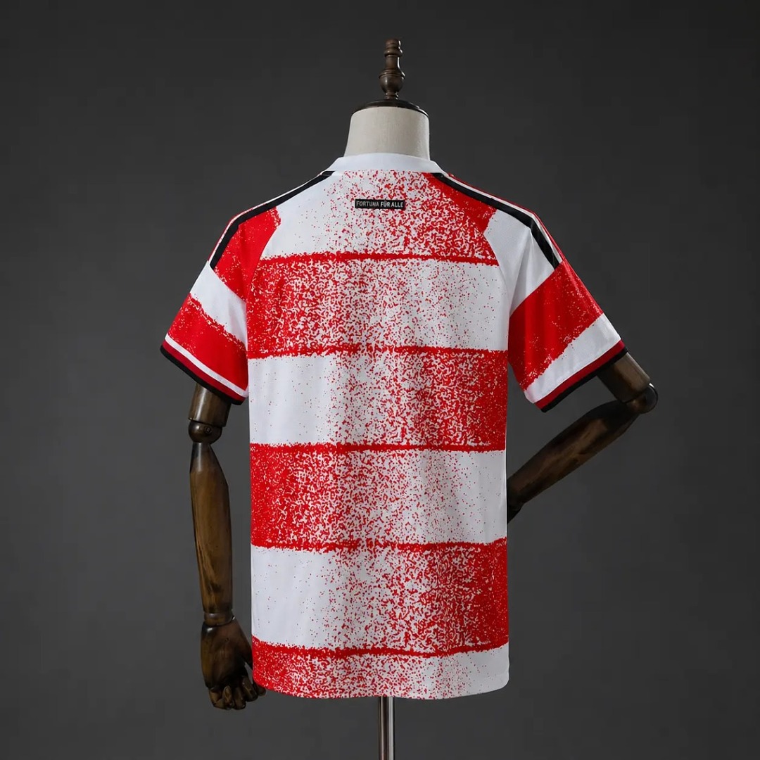 Mens Fortuna Düsseldorf Home Jersey 2025/26 Mens Fortuna Düsseldorf Home Jersey 2025/26 rear view showing authentic team styling