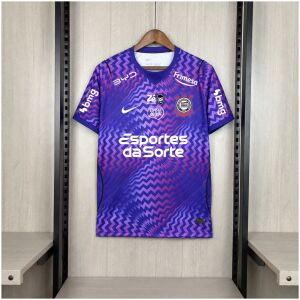 Mens Corinthians Purple All Sponsor Goalkeeper Jersey 2026/27 Mens Corinthians Purple All Sponsor Goalkeeper Jersey 2026/27 front view in purple with chevron waves and sponsors