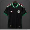 Mens Mexico x Someone Somewhere Lifestyle Collaboration Jersey 2026 front view in black with tonal patterns and tricolor collar