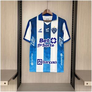 Mens Paysandu Para All Sponsor Home Jersey 2026/27 front view with blue and white stripes and match sponsors