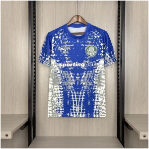 Mens Palmeiras Blue Spider Edition Goalkeeper Jersey 2026/27 front view with blue spiderweb graphic