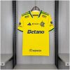 Mens Flamengo Yellow All Sponsor Jersey 2026/27 front view in yellow with green collar and Betano sponsor