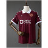 Mens Hearts Home Jersey 2026/27 front view in maroon claret with white polo collar