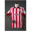Mens Derry City Home Jersey 2026/27 front view in red and white stripes with polo collar