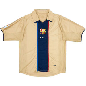 Mens Barcelona Retro Away Jersey 2001/03 rear view showing authentic team styling