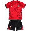 Kids South Korea Home Kit 2026 full uniform set front view with crimson tiger jersey and black shorts