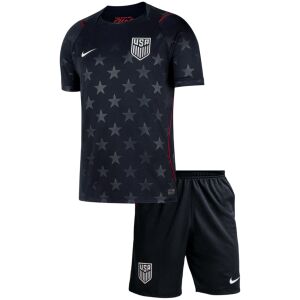 Kids USA Away Kit 2026 complete black uniform set front view with star graphic jersey and shorts