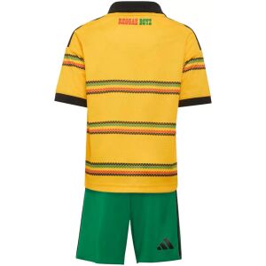 Kids Jamaica Home Kit 2026 rear view of shirt and shorts