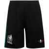 Mens Mexico Third Shorts 2026 black athletic shorts front view with green side stripes and Mexico crest