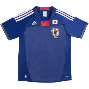 Mens Japan Retro Home Jersey 2010 front view in Samurai Blue with Yatagarasu feather crest
