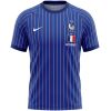 Mens France Pre-Match Jersey 2026 front view in royal blue with pinstripes and FFF crest