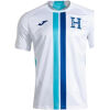 Mens Honduras Home Jersey 2026 front view in white with turquoise and blue center stripes and H crest