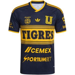 Mens Tigres UANL Away Jersey 2026/27 front view in navy and gold with Trefoil logo and block U crest