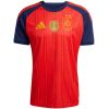 Mens Two Stars World Cup Spain Home Jersey 2026 front view in red and navy with two-star crest and FIFA patch