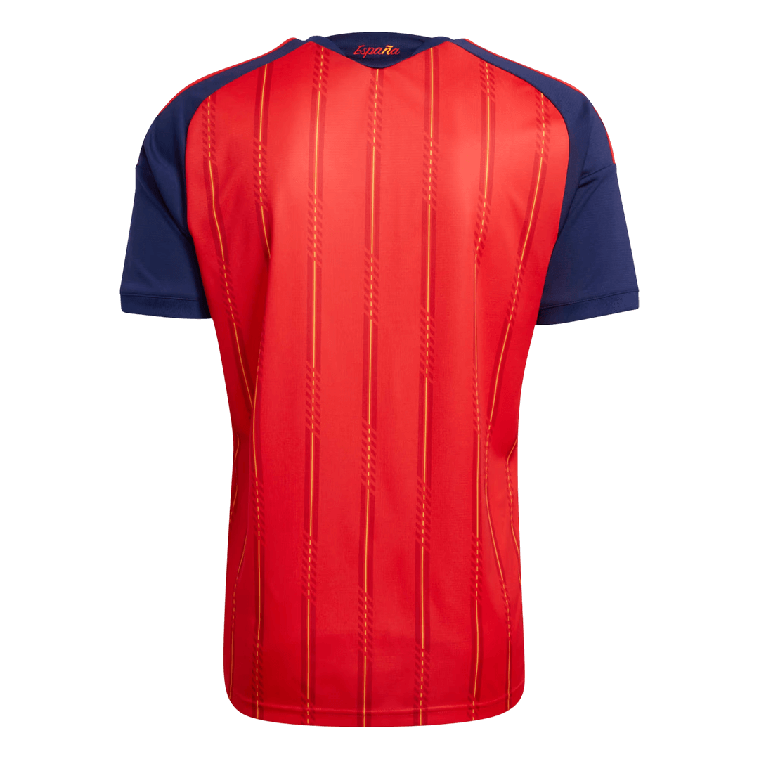 Mens Two Stars World Cup Spain Home Jersey 2026 Mens Two Stars World Cup Spain Home Jersey 2026 rear view showing authentic team styling