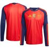 Mens World Cup Spain Two Stars Champion Long Sleeve Home Jersey 2026 Mens World Cup Spain Two Stars Champion Long Sleeve Home Jersey 2026 rear view showing authentic team styling