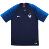 Mens France Retro Home Jersey 2018 front view in midnight navy with two-star rooster crest