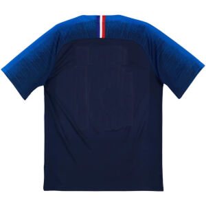 Mens France Retro Home Jersey 2018 rear view showing authentic team styling