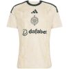 Mens Celtic Third Jersey 2026/27 front view in sand cream with centered 60th anniversary crest