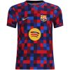 Mens Barcelona Pre-Match Jersey 2026/27 front view with Blaugrana pixel mosaic and Spotify logo