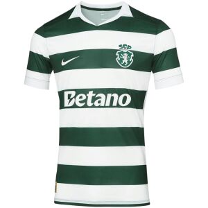 Mens Sporting CP Home Jersey 2026/27 front view showing green and white hoops