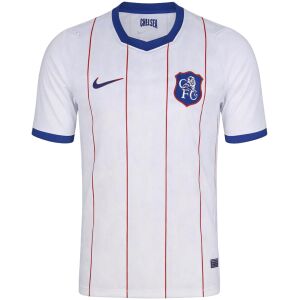 Mens Chelsea Third Jersey 2026/27 front view in white with red pinstripes