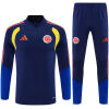 Mens Colombia Half-zip Royal Blue Training Kit Suit 2026 royal blue top and navy pants front view