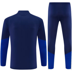 Mens Colombia Half-zip Royal Blue Training Kit Suit 2026 rear view of shirt and shorts