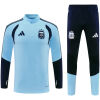 Mens Argentina Half-zip Light Blue Training Kit Suit 2026 sky blue top and navy pants front view