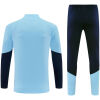 Mens Argentina Half-zip Light Blue Training Kit Suit 2026 Mens Argentina Half-zip Light Blue Training Kit Suit 2026 rear view of shirt and shorts