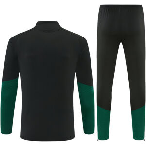 Mens Mexico Half-zip Black Training Kit Suit 2026 rear view of shirt and shorts