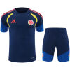 Mens Colombia Royal Blue Training Kit Kit 2026 royal blue training shirt and shorts front view