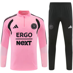 Mens Inter Miami Half-zip Pink Training Kit Suit 2026/27 front view