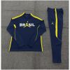 Kids Brazil Jordan Collaboration Half-zip Royal Blue Training Kit Suit 2026 rear view of shirt and shorts