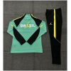 Kids Brazil Jordan Collaboration Half-zip Light Green Training Kit Suit 2026 Kids Brazil Jordan Collaboration Half-zip Light Green Training Kit Suit 2026 rear view of shirt and shorts