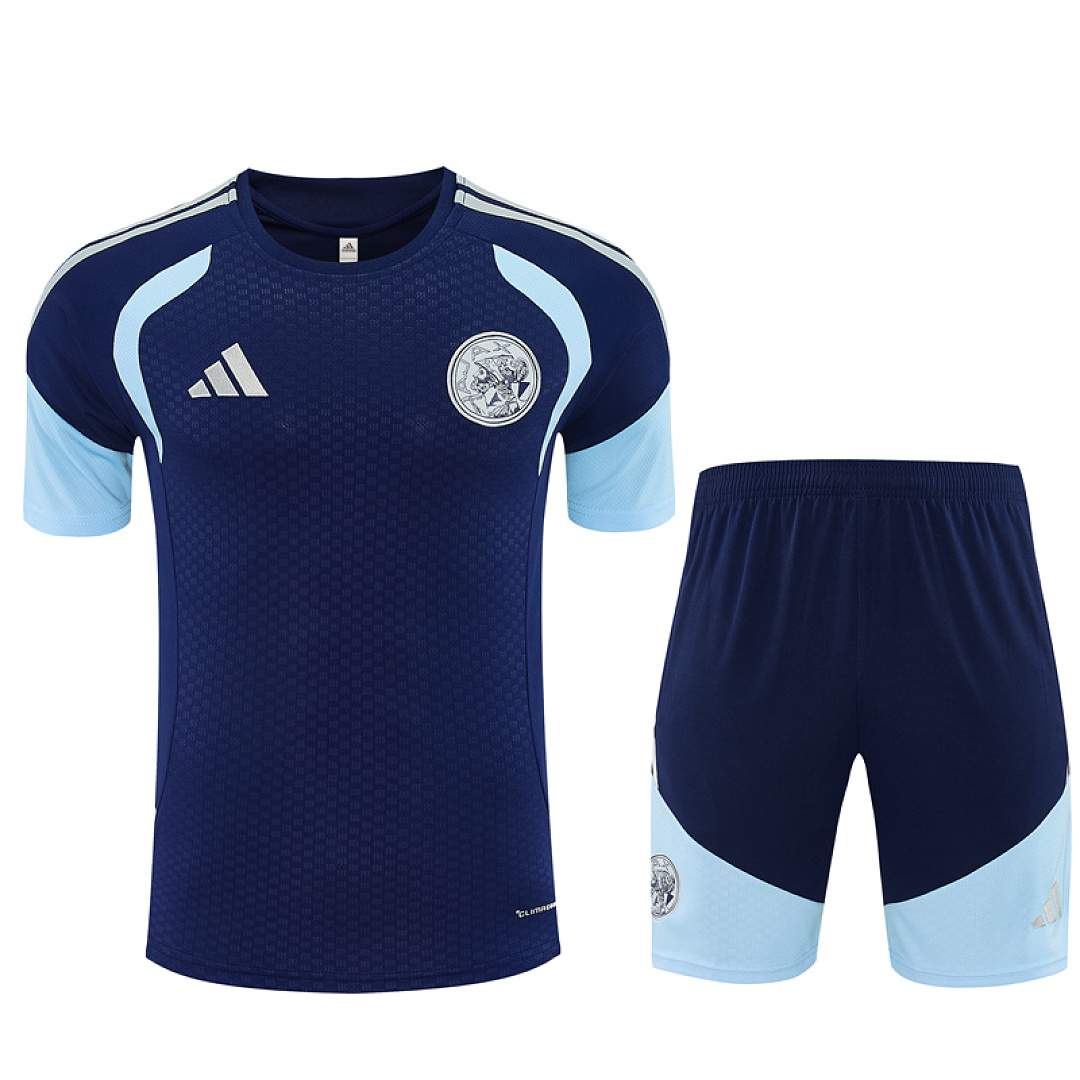 Mens Ajax Royal Blue Training Kit 2026/27 Mens Ajax Royal Blue Training Kit Kit 2026/27 royal blue training shirt and shorts front view