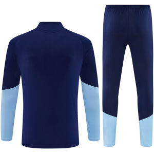 Mens Ajax Half-zip Royal Blue Training Kit Suit 2026/27 rear view of shirt and shorts