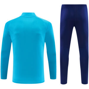 Mens PSV Eindhoven Half-zip Light Blue Training Kit Suit 2026/27 rear view of shirt and shorts