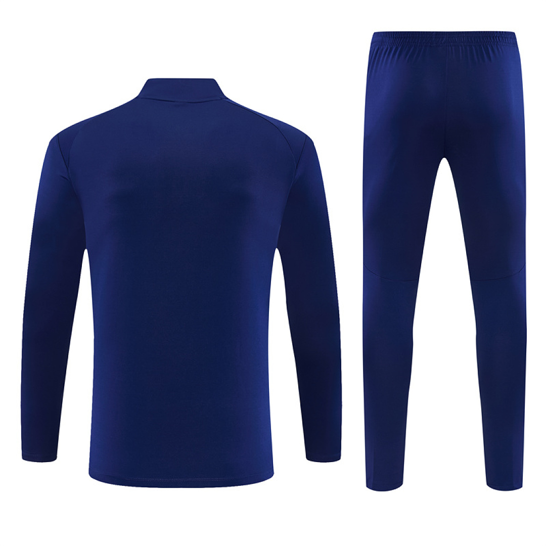 Mens PSV Eindhoven Half-zip Royal Blue Training Kit Suit 2026/27 Mens PSV Eindhoven Half-zip Royal Blue Training Kit Suit 2026/27 rear view of shirt and shorts