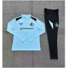 Kids Feyenoord Half-zip Light Blue Training Kit Suit 2026/27 Kids Feyenoord Half-zip Light Blue Training Kit Suit 2026/27 rear view of shirt and shorts