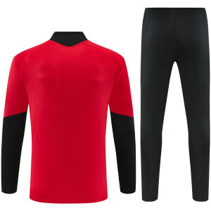 Mens Ajax Half-zip Red Training Kit Suit 2026/27 rear view of shirt and shorts
